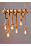 Rustic Rope Bamboo Chandelier – Retro Pendant Lamp with 6 Bulbs for Home Decor, 80x80cm