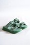 Green Women's 3 cm Wedge Heel - 2