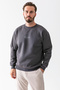 Men's Crew Neck John Borners Printed 3-Strand Sweatshirt Anthracite - 25K 5405-1 - 5