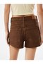 Cotton Stone Detailed Straight Leg Denim Shorts - 3