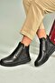 V555070903 Black Genuine Leather Women's Boots - 2