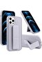 جراب حماية كاملة لهاتف iPhone 15 Pro Max مع حامل خلفي مغناطيسي مصنوع من السيليكون الناعم