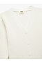 V-Neck Long Sleeve Basic Knitwear Cardigan - 3