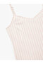 Comfortable Fit V Neck Thin Strap Pajama Top - 3