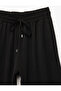Aerobin Fabric Wide Leg Palazzo Pants with Lace-Up Waist and Pockets - 3