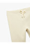 Camisole Elastic Waist Tie Detail Cotton Tight Fit Leggings - 3