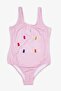 Licensed Girl's Swimsuit for Ages 3-12-Pink