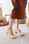 Women's Aria Buckle Detailed 6 cm Heeled Lofer Shoes - 3