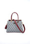 Gray - Claret Red Monogram Women's Handbag Sp1098 - 5