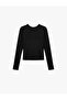 Viscose Slim Fit Long Sleeve Crew Neck T-Shirt - 2