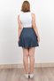 Women's Summer Navy Denim Thin Fabric Stoned Skirt Stylish Daily Comfortable 6794 - 5