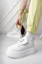 Nesil Shoes Dvm 1111 White Velcro Thick Sole Women's Sneakers - 4