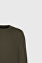 Men's Khaki Cotton Standard Fit Regular Cut Crew Neck Knitwear Sweater - 7