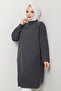 Women's Half Turtleneck Knitted Detailed Knitwear Tunic