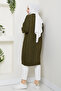 Women's Half Turtleneck Knitted Detailed Knitwear Tunic - 6