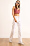 Women's White High Waist Pipe Leg Jean Jea-19000123