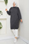 Women's Half Turtleneck Knitted Detailed Knitwear Tunic - 5