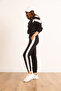 Women's Black Stripe Detailed Thick Tracksuit Set Etkm-0000070 - 5