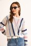 Women's Ecru Lopside Knitted Seasonal Knitwear Blouse Blz-19003083 - 4