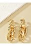 Stylish Gold Tone Geometric Stud Earrings - 5