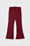 Baby Girl Wide Leg Burgundy Leggings - 2