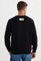 Men's Relax Fit Relaxed Cut Cotton Elastic Sleeve Crew Neck Printed Black Sweatshirt - 7