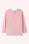Baby Girl Crew Neck Uv Protected Pink T-Shirt - 2