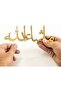 منحوتة جدارية وطاولة إسلامية ذهبية اللون، ديكور منزلي، رمضان وعيد، أكريليك الفاخر (32.5 × 8 × 0.5 سم) - 5