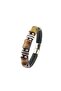 316L Stainless Steel Natural Stone Leather Men's Bracelet