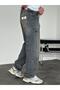 Dark Washed Relaxed Baggy Jeans - 5