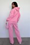 Pink Hooded Printed Women's Tracksuit Set Mg2524 - 2