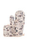 Premium Heat Proof Kitchen Glove,Oven Gloves and Pot Holder Kitchen 2Pcs Set,BB3039