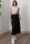Women's Summer Black Modal Fabric Skirt Stylish Daily Comfortable 6805