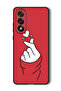 Case Compatible with OnePlus Nord 5 6.83 Inch Protection Shockproof Bumper Cover Snap Love Red