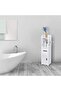 FFD Bathroom Corner Cabinet with Shelves & Doors Waterproof White Organizer for Small Spaces - 7