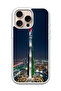 Protective Case Cover For APPLE IPHONE 16 Pro Burj Khalifa UAE Flag (White Bumper)