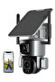 4K Solar Security Cameras Wireless Outdoor with Wireless 2.4G Wi-Fi 360° View, Solar Security Camera