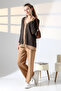 V-Neck Long Sleeve Jacquard Panel Button Soft Textured Cardigan Straight Pipe Leg Pants Double Knitwear Suit