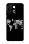 Case Compatible with OnePlus 13s 6.32 Inch Protection Shockproof Bumper Cover Written World Map