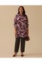 Plus Size Patterned Shirt Tunic