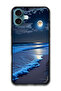 Protective Case Anti Scratch Shock Proof Bumper Cover For iPhone 16 Plus (6.7)-inch Waves And Moon