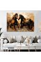 لوحة فنية جدارية قماشية كانفس بتصميم إسلامي إطار بني، 40×60 سم