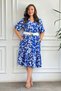 V-Neck Imported Woven Viscon Dress with Ruffled Hem and Side Pockets