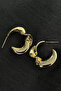 Silver Color Twist Detailed Steel Hoop Earrings (Pair) - 3