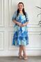 V-Neck Imported Woven Viscon Dress with Ruffled Hem and Side Pockets - 3