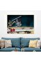 لوحة جدارية قماشية كانفس بتصميم إسلامي ، إطار بني، 40×60 سم - 2