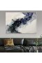 لوحة جدارية قماشية كانفس تجريدية بإطار فضي، 40×60 سم - 4