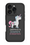 iPhone 16 Pro Max Black Protective Liquid Silicone Shockproof Case - Happiness is believing