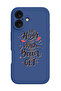 iPhone 16 Plus Blue Protective Liquid Silicone Shockproof Case - Harder you work