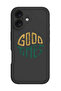 iPhone 16 Black Protective Liquid Silicone Shockproof Case - Good times